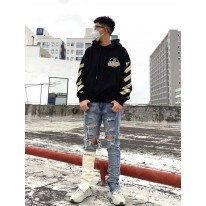 오프화이트 남녀공용 맨투맨 후드티